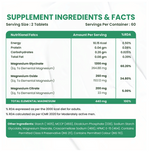 Thumbnail for Himalayan Organics Magnesium Citrate+Glycinate Tablets (1660mg) - Distacart