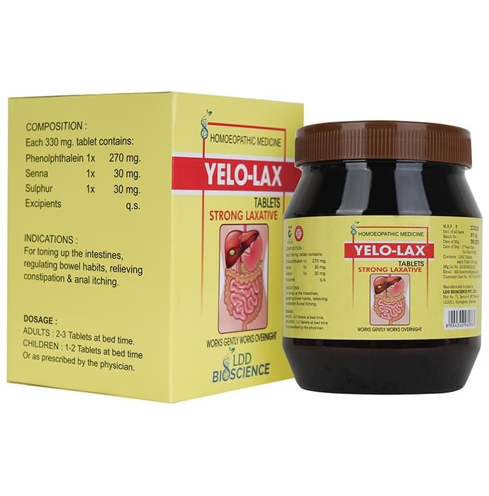 LDD Bioscience Homeopathy Yelo-Lax Tablets - Distacart