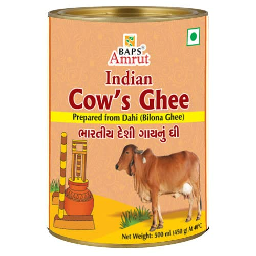 Baps Amrut Indian Cow's Ghee | Indian Organic Cow Ghee | Vedic Bilona Method Ghee - Distacart