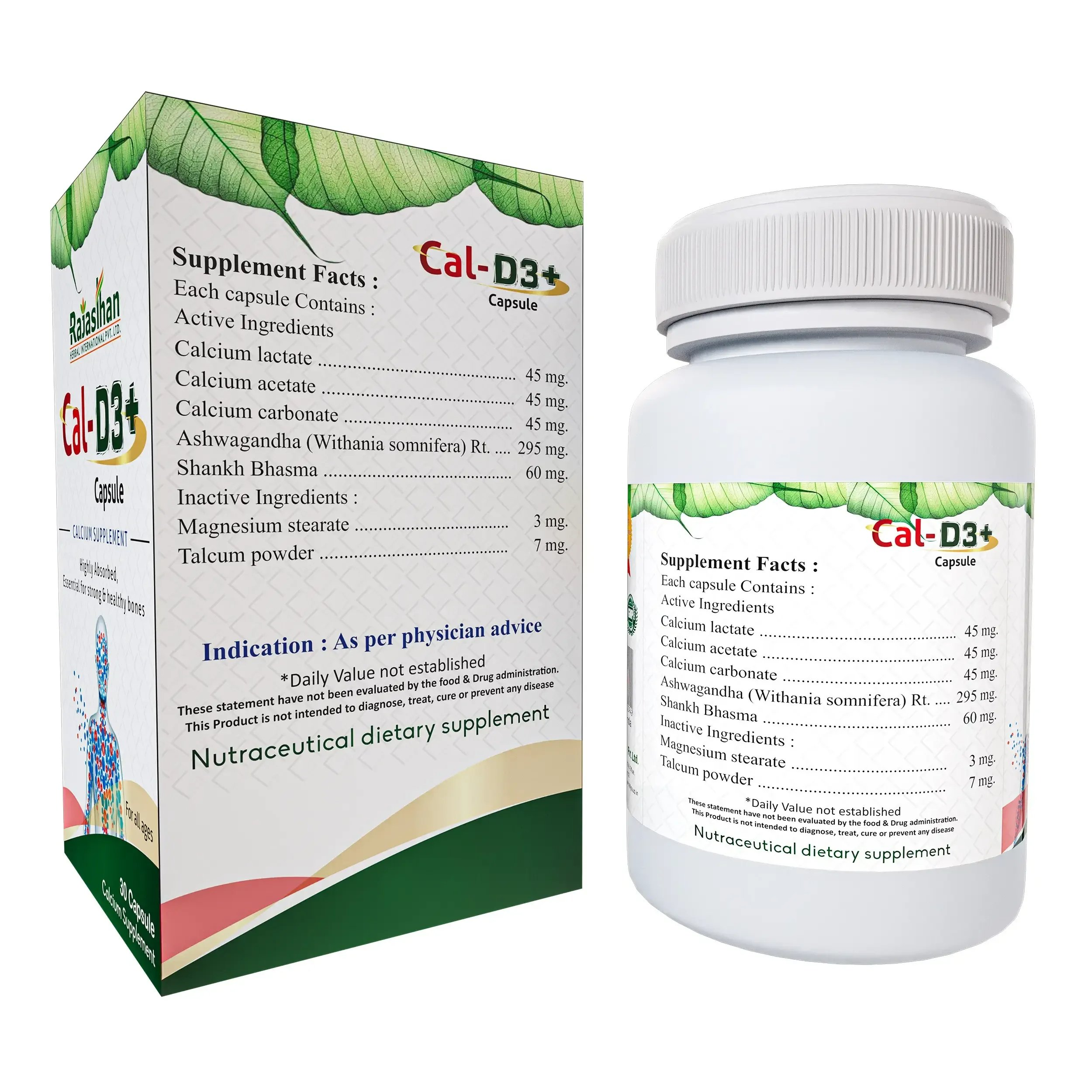Rajasthan Herbals International Cal-D3+ Capsules