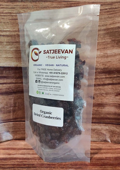Satjeevan Organic Dried Cranberries