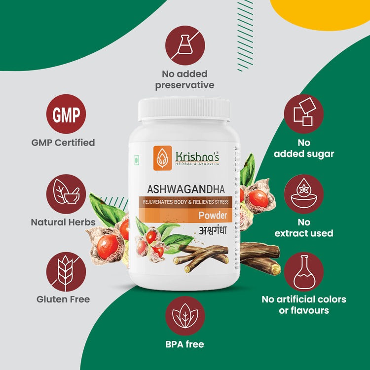 Krishna's Herbal & Ayurveda Ashwagandha Powder