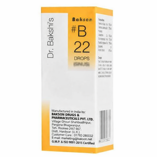 Bakson's Homeopathy B22 Sinus Drops