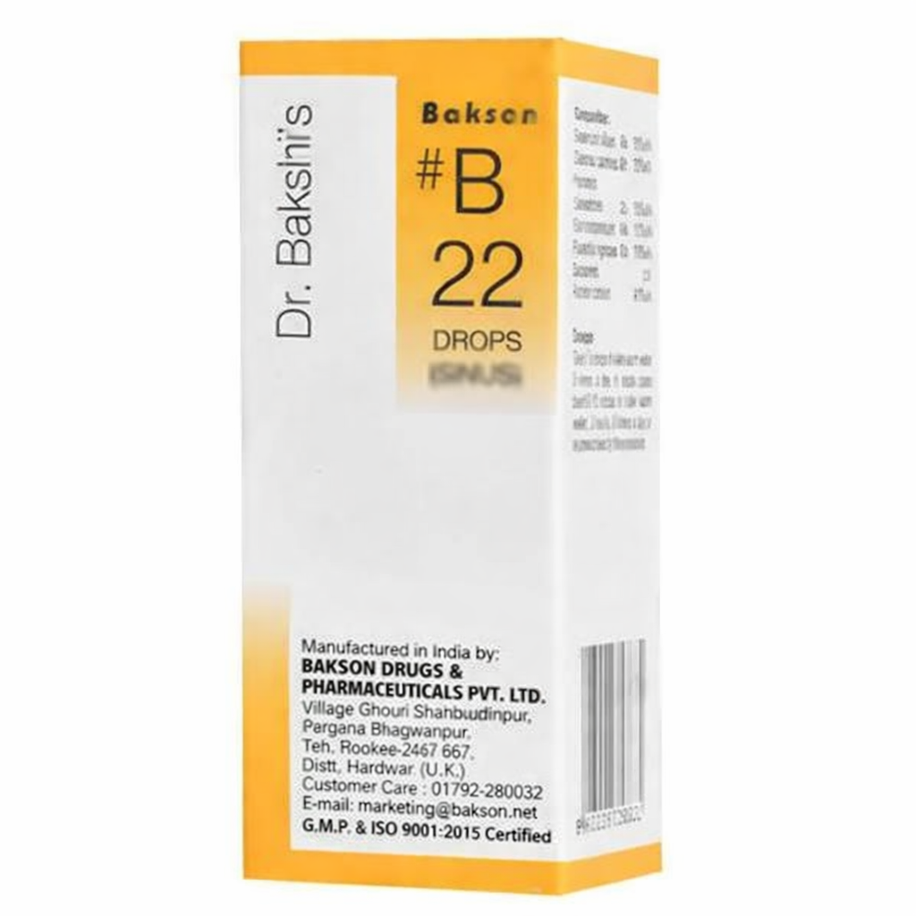 Bakson's Homeopathy B22 Sinus Drops
