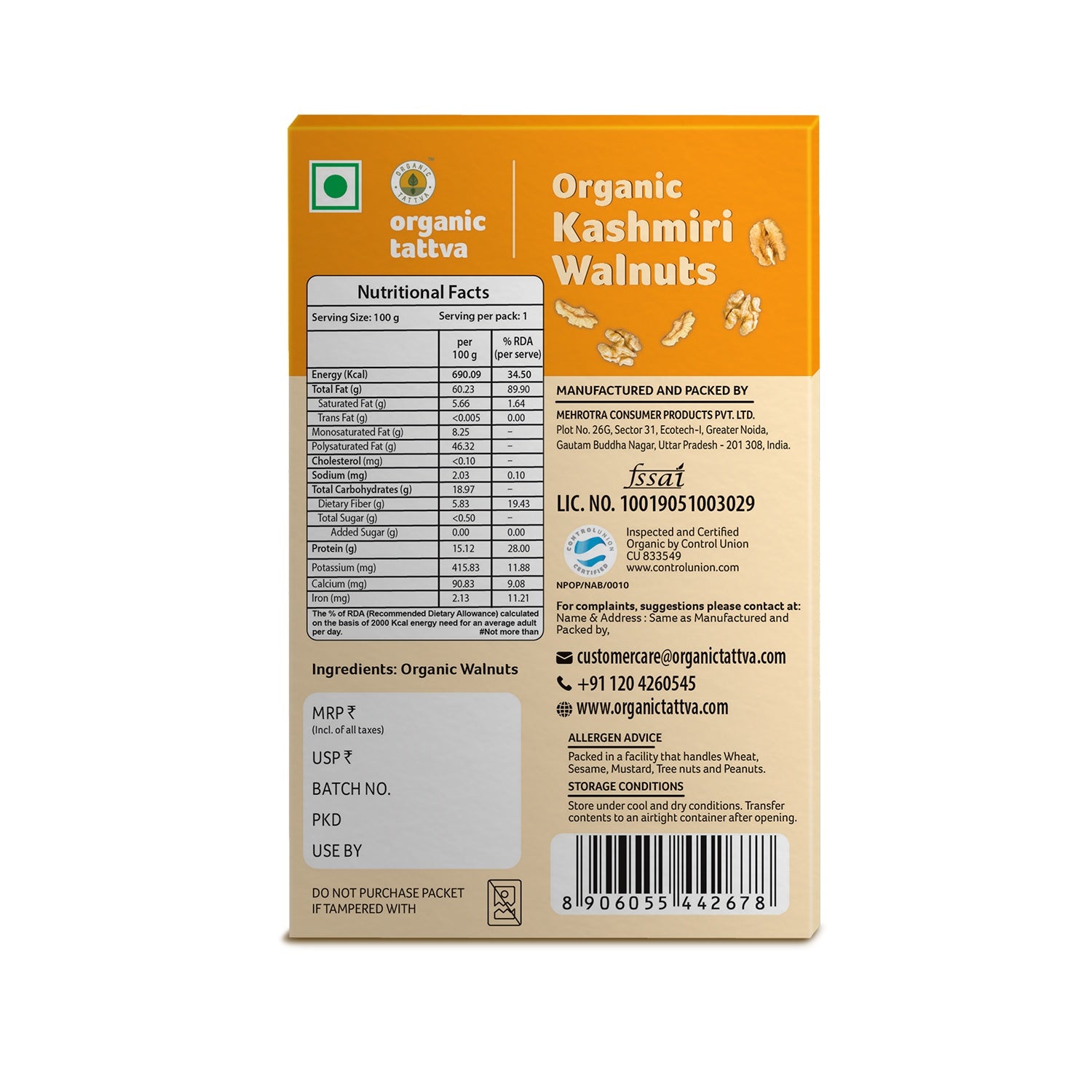 Organic Tattva Walnuts - Dista