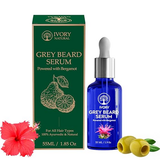Ivory Natural Greys Beard Serum Restore Natural Black Color Of Grey White Beard - Distacart