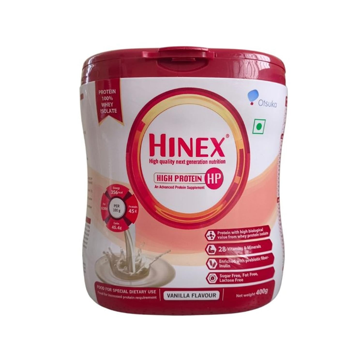 Hinex HP High Protein Powder - Vanilla Flavor - Distacart
