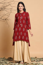 Thumbnail for Juniper Maroon Viscose Rayon Kurta