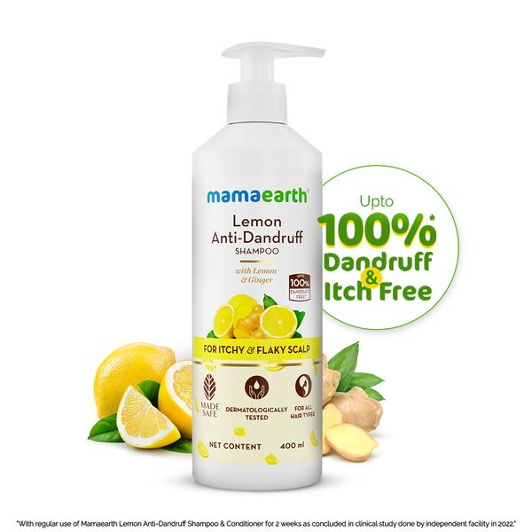 Mamaearth Lemon Anti-Dandruff Shampoo For Itchy & Flaky Scalp - Distacart
