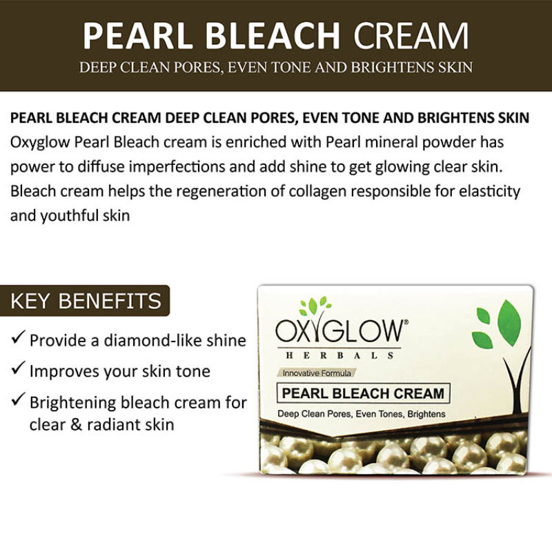 Oxyglow Herbals Pearl Bleach Cream - Distacart