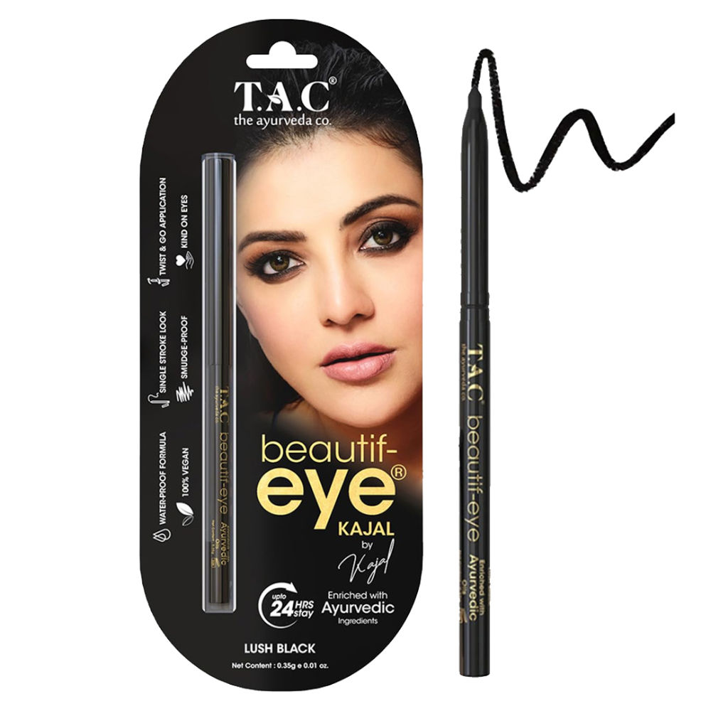 TAC - The Ayurveda Co. Beautif-eye Kajal - Intense Black Kajal - Distacart