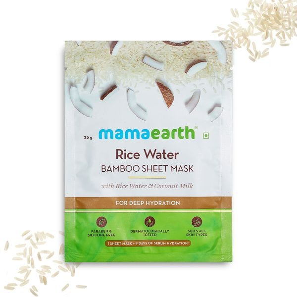 Mamaearth Rice Water Bamboo Sheet Mask - Distacart
