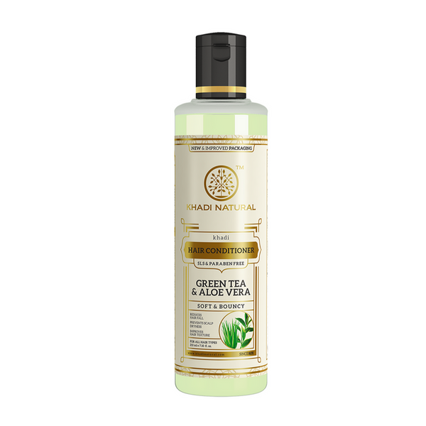 Khadi Natural Green Tea & Aloe Vera Herbal Hair Conditioner - Distacart