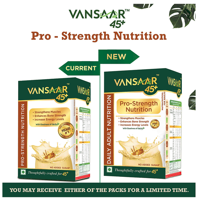 Vansaar 45+ Pro-Strength Nutrition Health Drink for Adults - Distacart