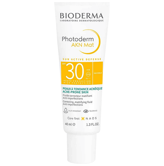 Bioderma Photoderm AKN Mat Sunscreen SPF 30 PA++++ For Acne Prone Skin - Distacart