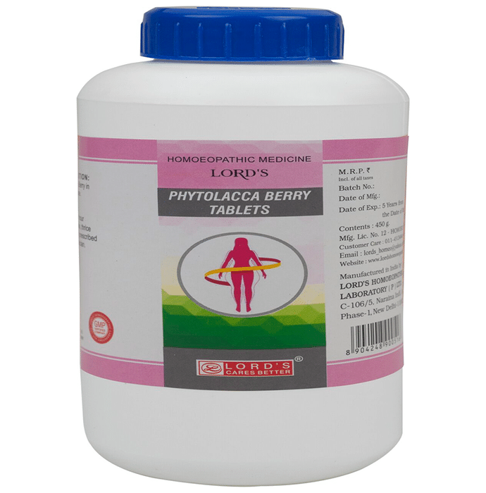 Lord's Homeopathy Phytolacca Berry Tablets - Distacart