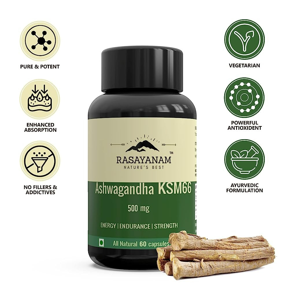 Rasayanam Ashwagandha KSM-66 Capsules - Distacart