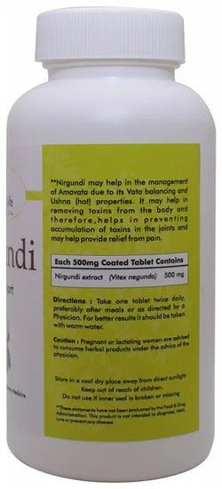 Ayurvedic Life Nirgundi Joint Support Tablets - Distacart