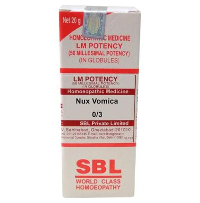 SBL Homeopathy Nux Vomica Globules - LM Potency - Distacart
