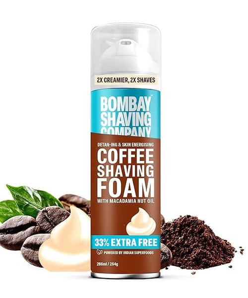 Bombay Shaving Company Coffee Shaving Foam with Macadamia Nut Oil - Distacart
