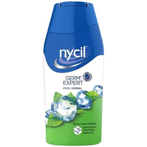 Nycil Germ Expert Cool Herbal Prickly Heat Talcum Powder - Distacart