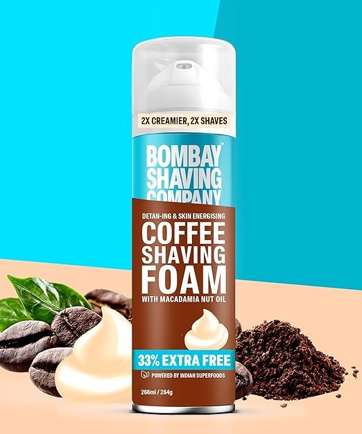Bombay Shaving Company Coffee Shaving Foam with Macadamia Nut Oil
