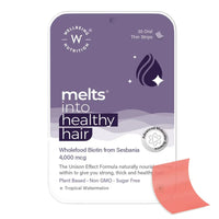 Thumbnail for Wellbeing Nutrition Melts Healthy Hair Oral Thin Strips-Tropical Watermelon Flavor - Distacart