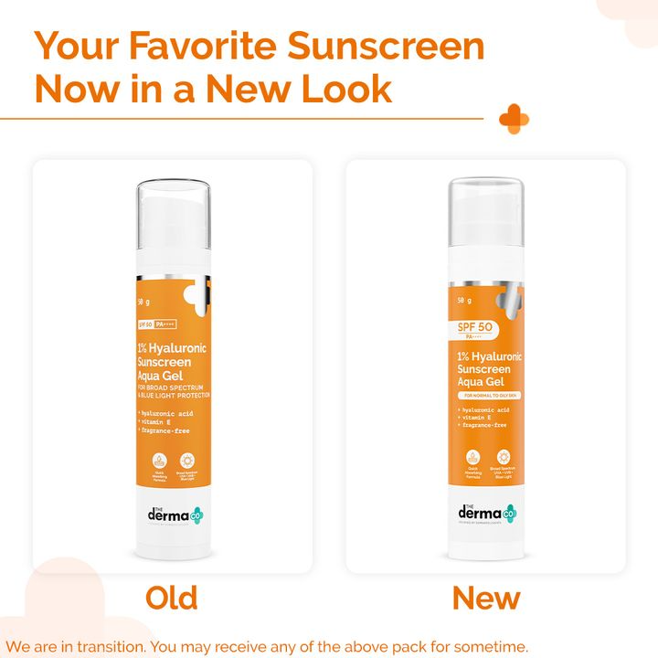 The derma co 1% Hyaluronic sunscreen Aqua Gel with SPF 50 & PA++++ - Distacart