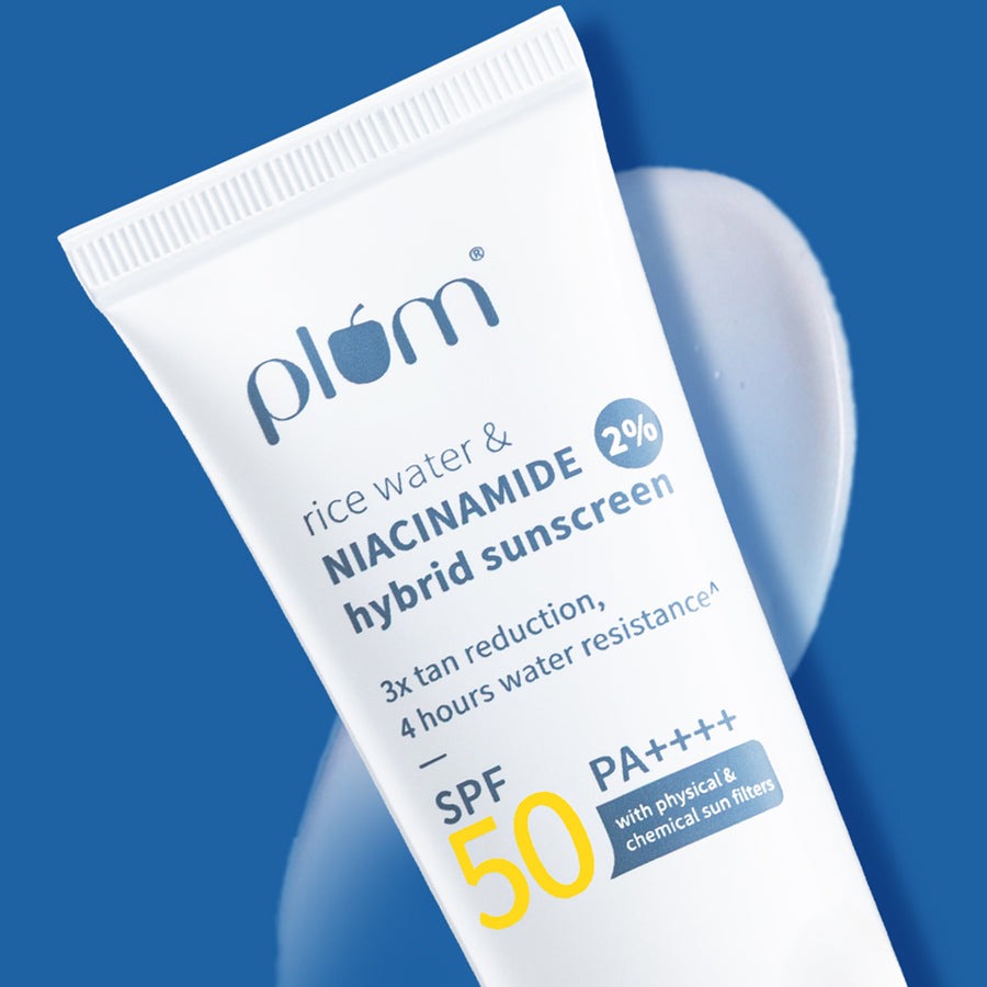 Plum 2% Niacinamide Sunscreen SPF 50 PA+++ UVA/B - Reduces Tan, No White Cast, Dermat Tested - Distacart