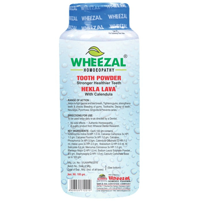 Wheezal Hekla Lava Tooth Powder - Distacart