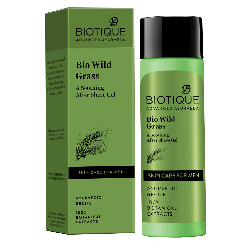 Biotique Bio Wild Grass A Soothing After Shave Gel For Men - Distacart