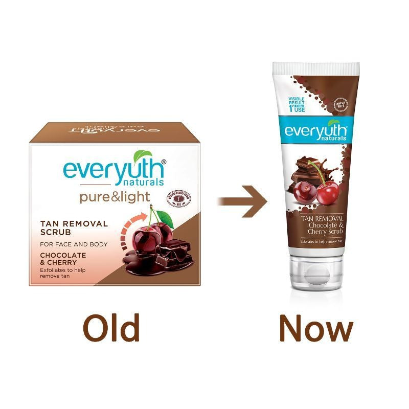 Everyuth Naturals Chocolate And Cherry Tan Removal Scrub - Distacart