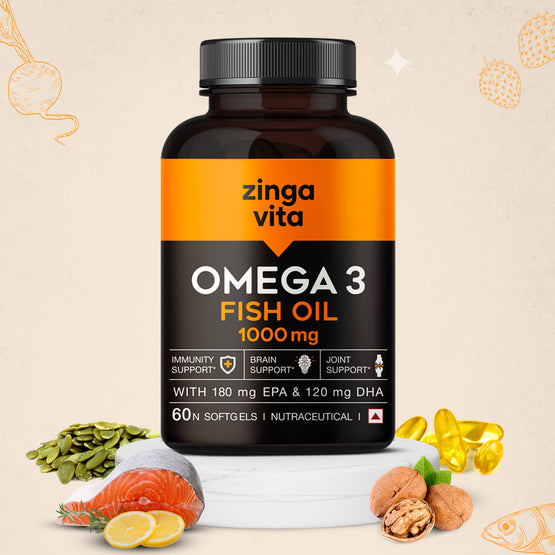 Zingavita Omega 3 Fish Oil 1000mg Softgels - Distacart