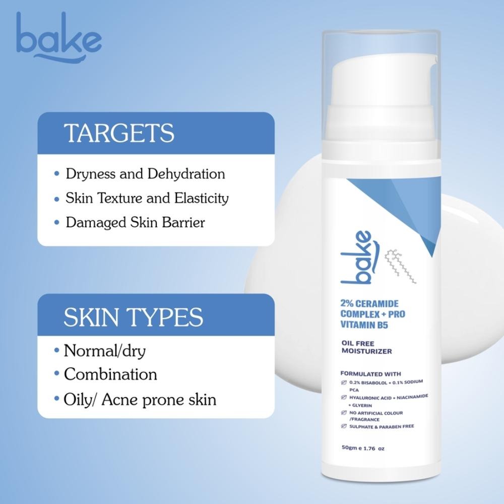 Bake Super Glow+ Oil Free Ceramide Barrier Repair Moisturiser