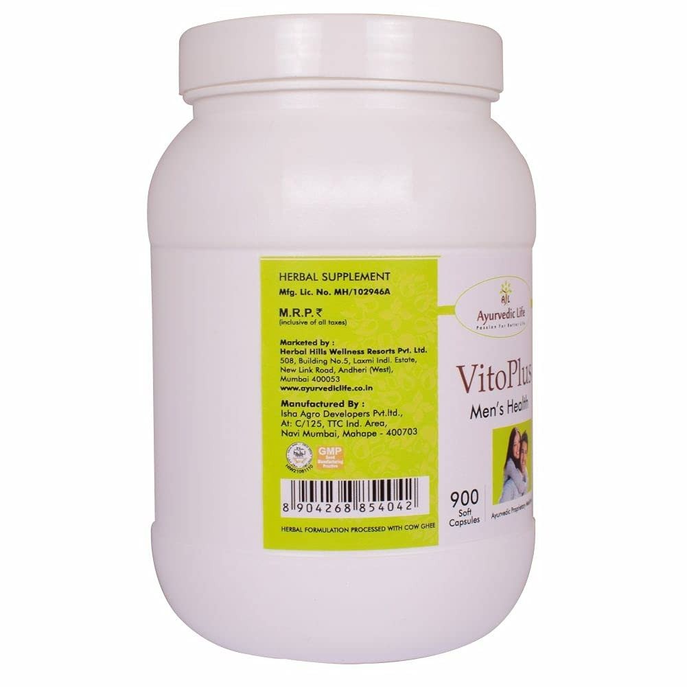 Ayurvedic Life Vito Plus Men's Health Capsules - Distacart