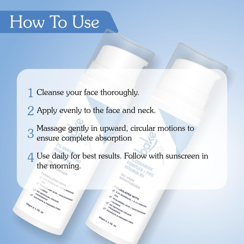 Bake Super Glow+ Oil Free Ceramide Barrier Repair Moisturiser