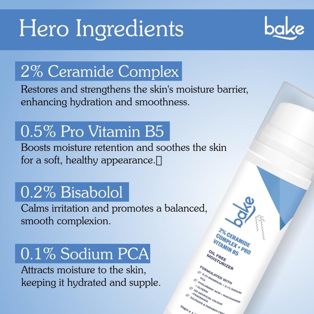 Bake Super Glow+ Oil Free Ceramide Barrier Repair Moisturiser