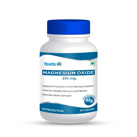 Healthvit Magnesium Oxide 370mg Capsules - Distacart