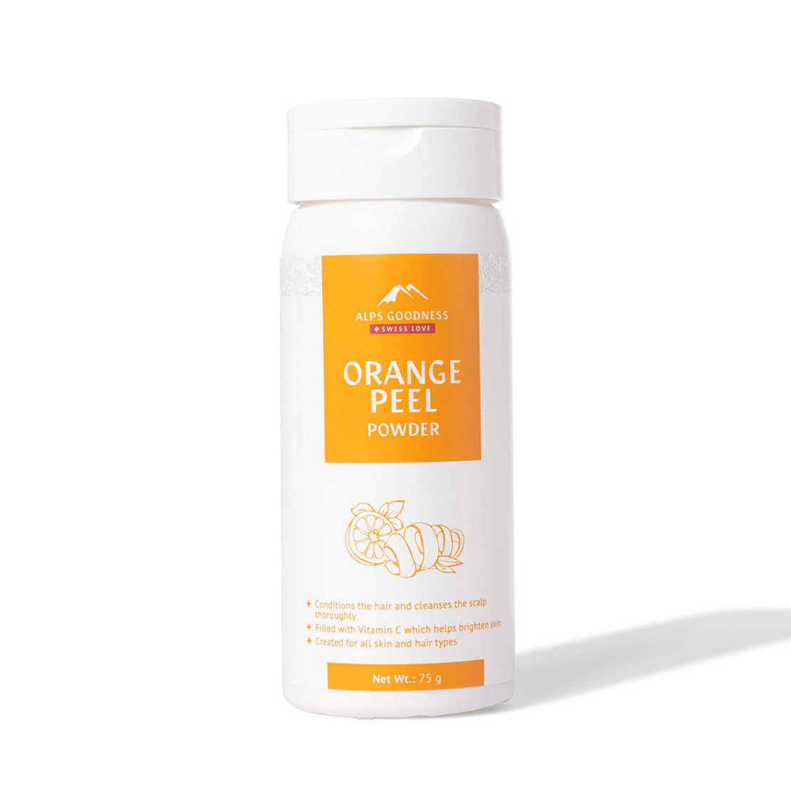 Alps Goodness Orange Peel Powder, for Hair Mask & Face Mask, Nourishes Hair Follicles, Glow Face - Distacart