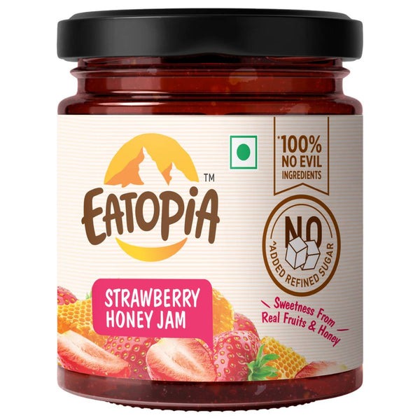 Eatopia Strawberry Honey Jam - Distacart