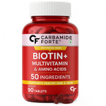 Thumbnail for Carbamide Forte Biotin Tablets with 50 Multivitamin Ingredients for Women & Men - Distacart