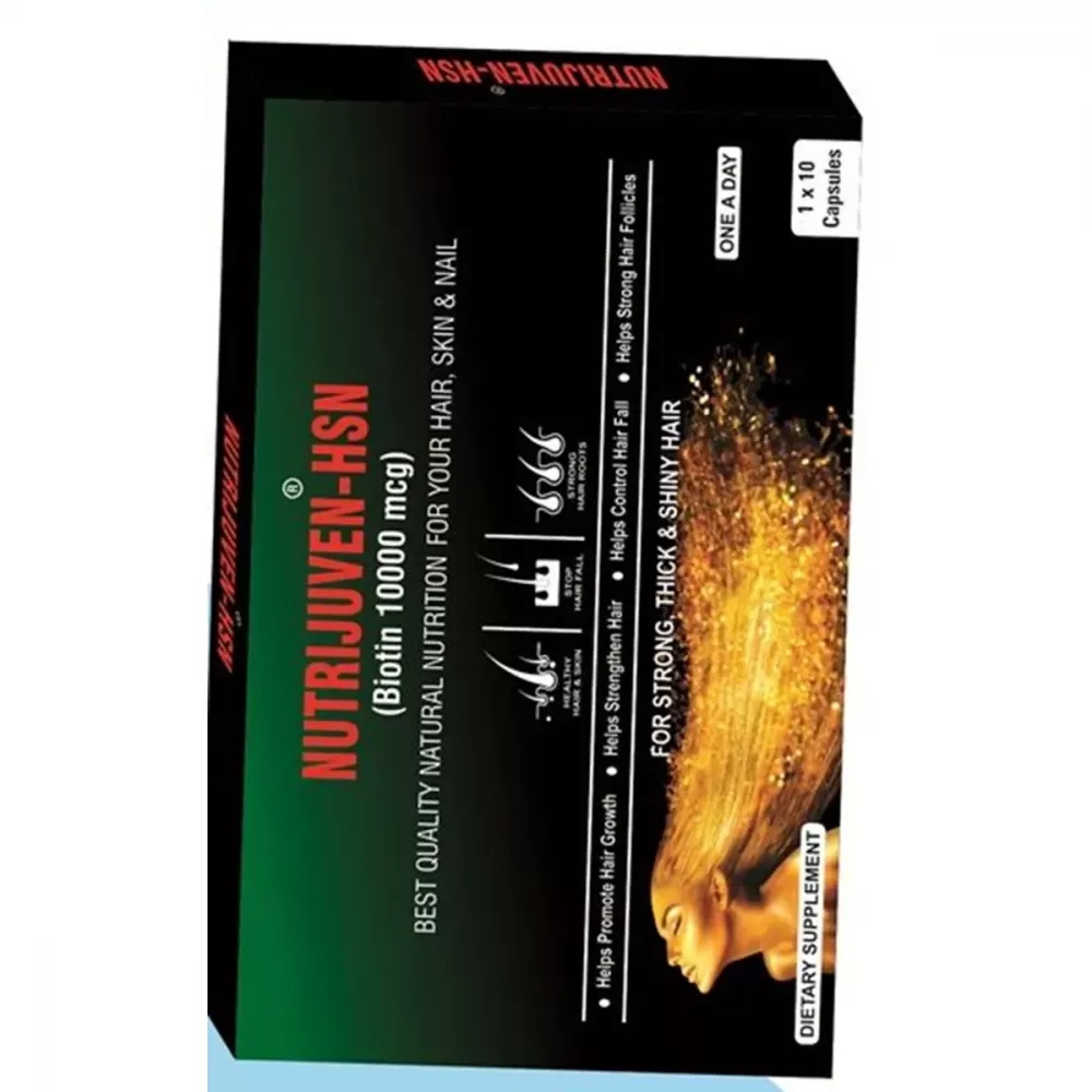 Nutrijuven - Hsn - Biotin 10000 Mcg Capsules - Distacart