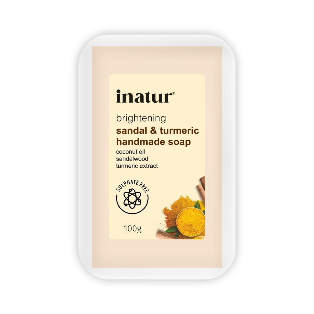 Inatur Sandal & Turmeric Bathing Bar - Distacart