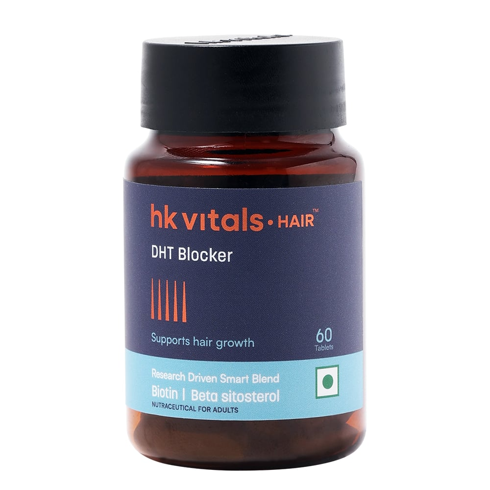 HK Vitals DHT Blocker With Biotin Tablets for Reduces Hair Fall, Stimulates Hair Growth - Distacart