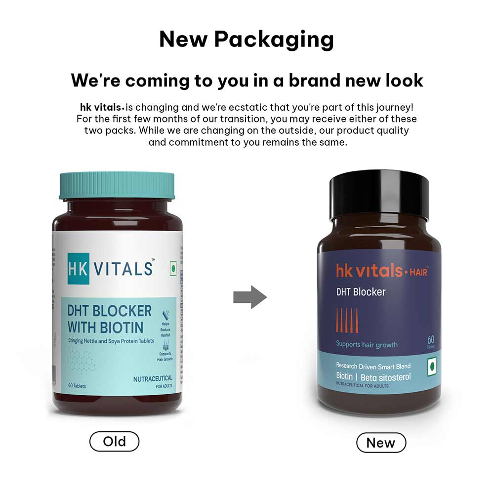 HK Vitals DHT Blocker With Biotin Tablets for Reduces Hair Fall, Stimulates Hair Growth - Distacart