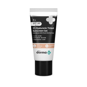 The Derma Co 1% Hyaluronic Tinted Sunscreen Gel - Distacart