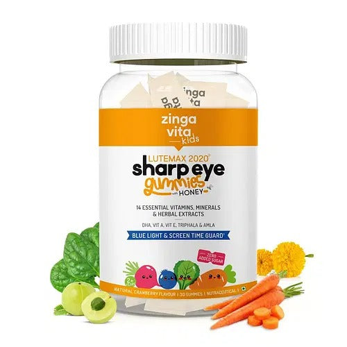Zingavita Sharp Eye Gummies for Kids (Strawberry Mix Flavor) - Distacart