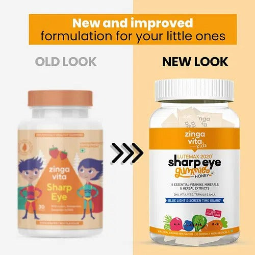 Zingavita Sharp Eye Gummies for Kids (Strawberry Mix Flavor) - Distacart