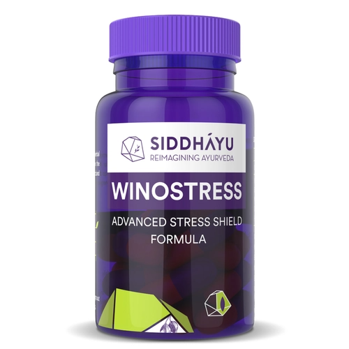 Siddhayu Ayurveda Winostress Advanced Stress Shield Formula Capsules - Distacart