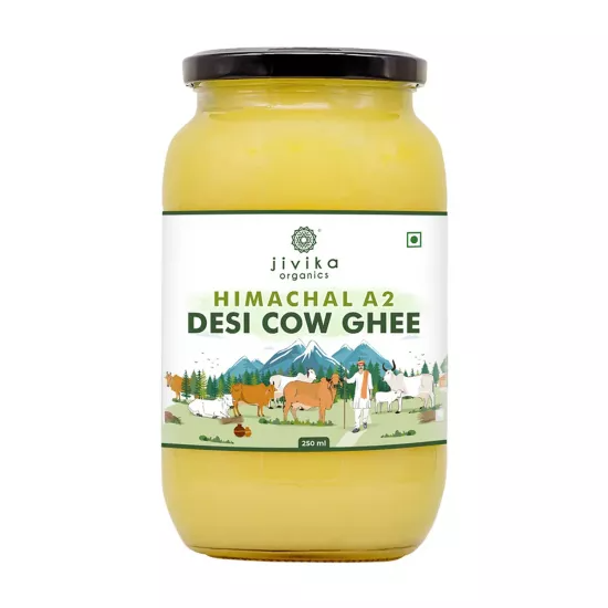 Jivika Naturals A2 Desi Cow Ghee | 100% Desi Gir Cow Ghee | A2 Milk Certified Ghee - Distacart
